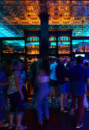 Barrhaven interior people dancing at nighttime.