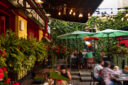 McGintey's patio during the day. 