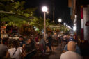 Preston patio at night.