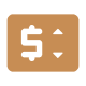 Icon: Money Cart with Increase / Decrease options